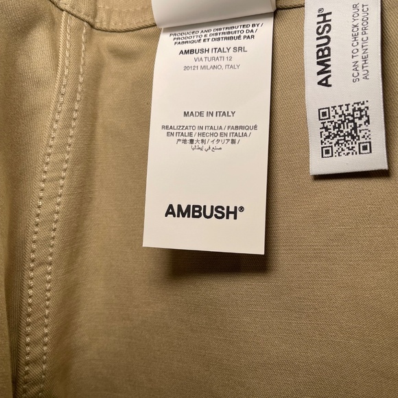 AMBUSH women's Workwear Button Front Linen Sleeveless Mini Dress Size Small - Picture 13 of 14